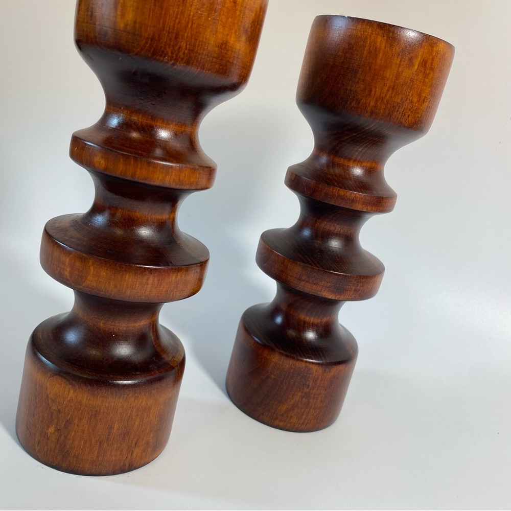 Wooden Candle Holders set of 2